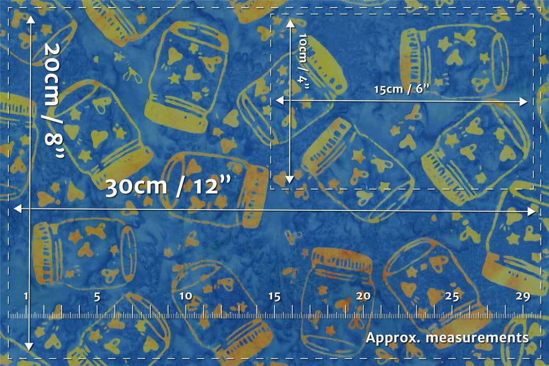 Handmade Batik Cotton Fabric on the Roll Cut To Order 118cm 46" Wide by 50cm Length - Print 028