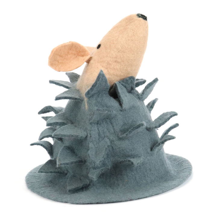 LoudElephant Handcrafted Wool Felt Hat from Nepal - Mouse