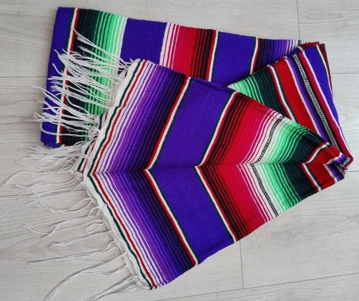 Handwoven Mexican Serape Small 192cm x 88cm - Violet