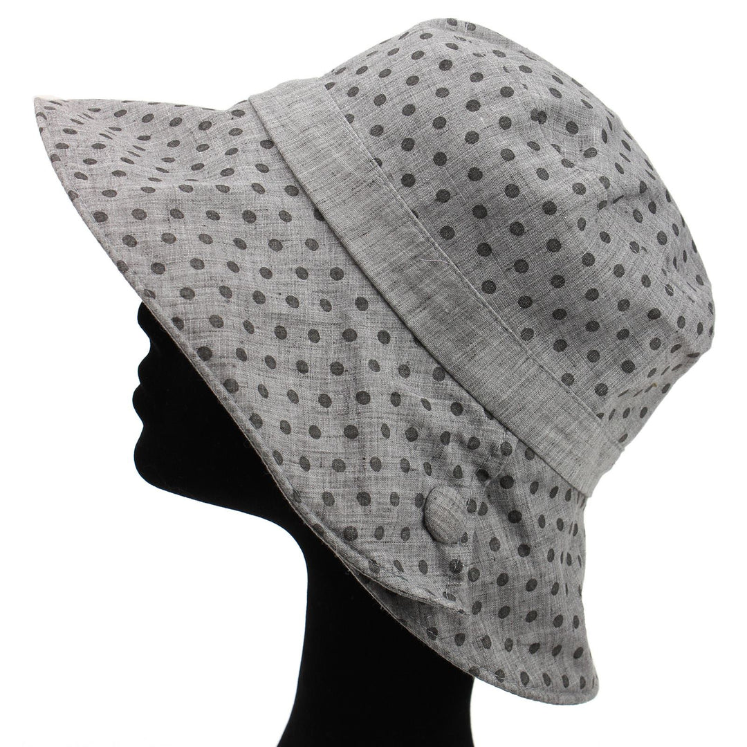 Spotty sun hat with shapeable brim