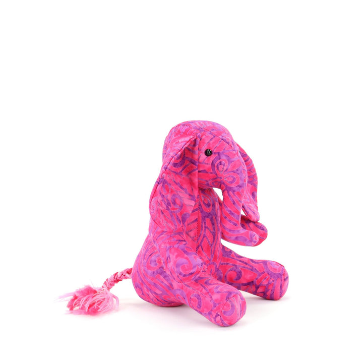 Batik Cotton Friendship Elephant - Pink Tribal