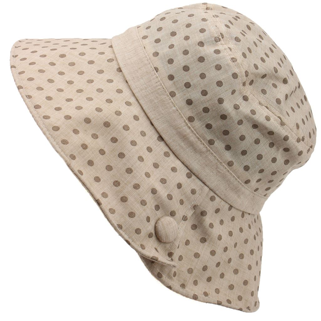 Spotty sun hat with shapeable brim