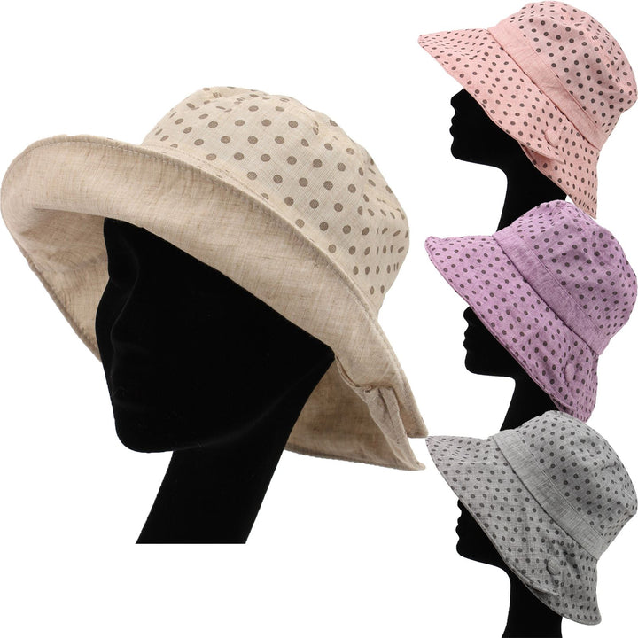 Spotty sun hat with shapeable brim