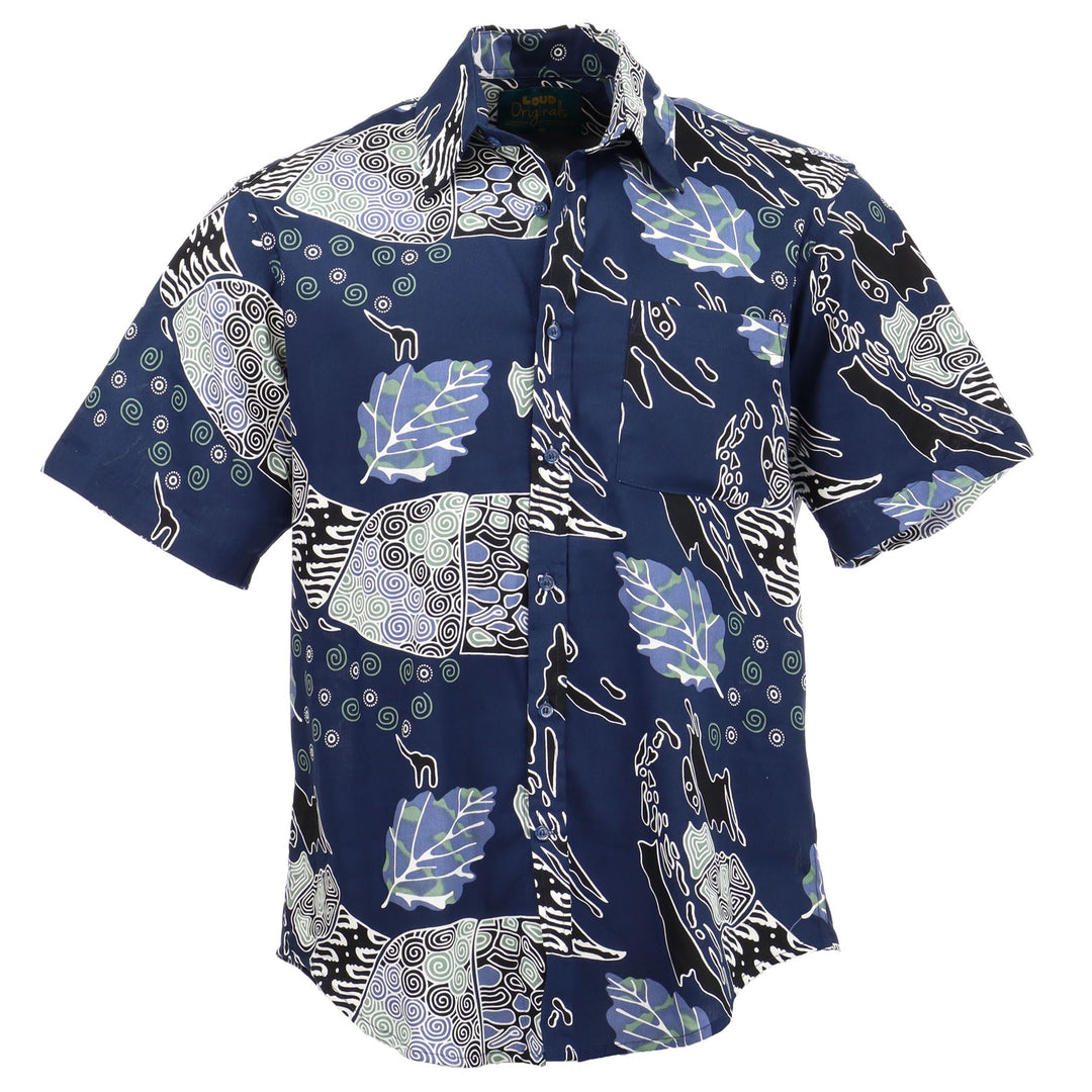 Regular Fit Short Sleeve Shirt - Blue Folk