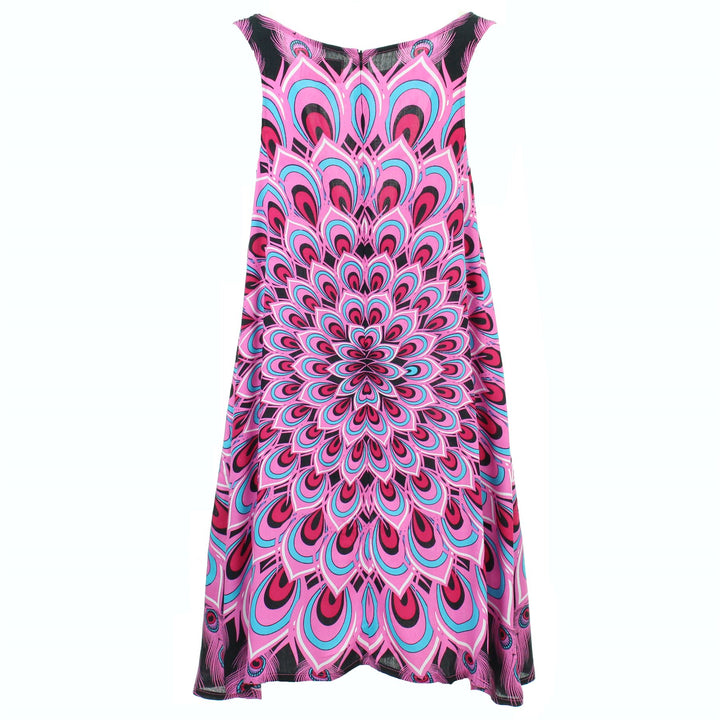 Shift Shaper Dress - Peacock Mandala Pink