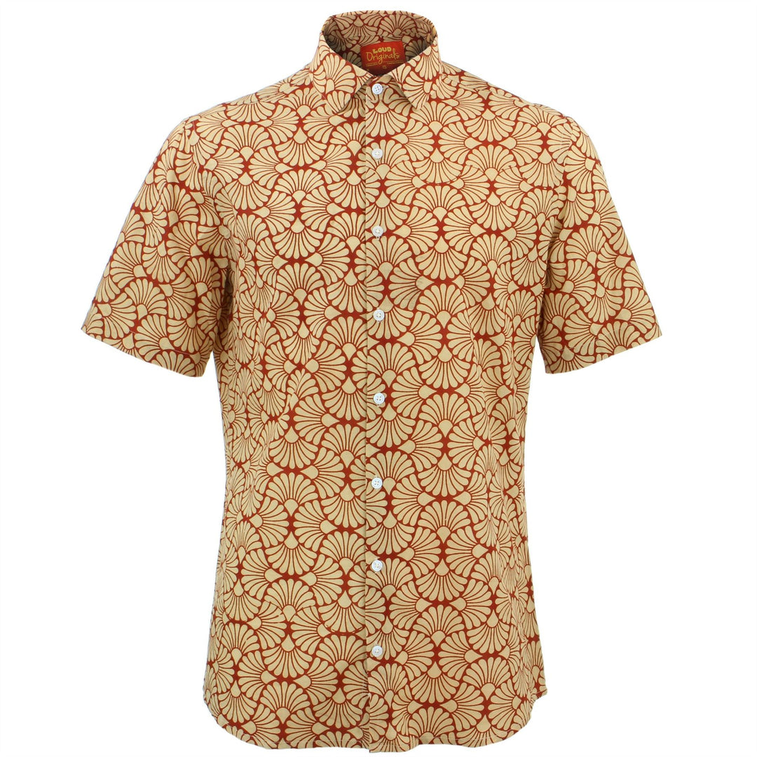 Tailored Fit Short Sleeve Shirt - Shell Fan