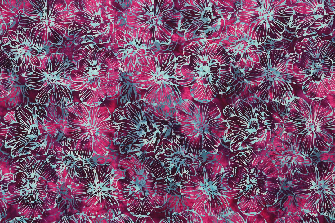 Handmade Batik Cotton Fabric on the Roll Cut To Order 118cm 46" Wide by 50cm Length - Print 012