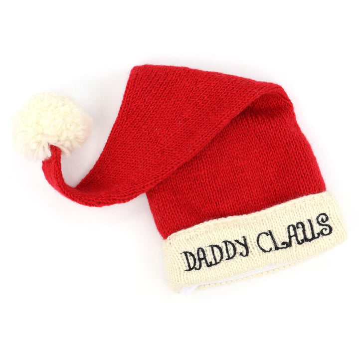 Hand Knitted Wool Christmas Beanie Hat - Daddy Claus