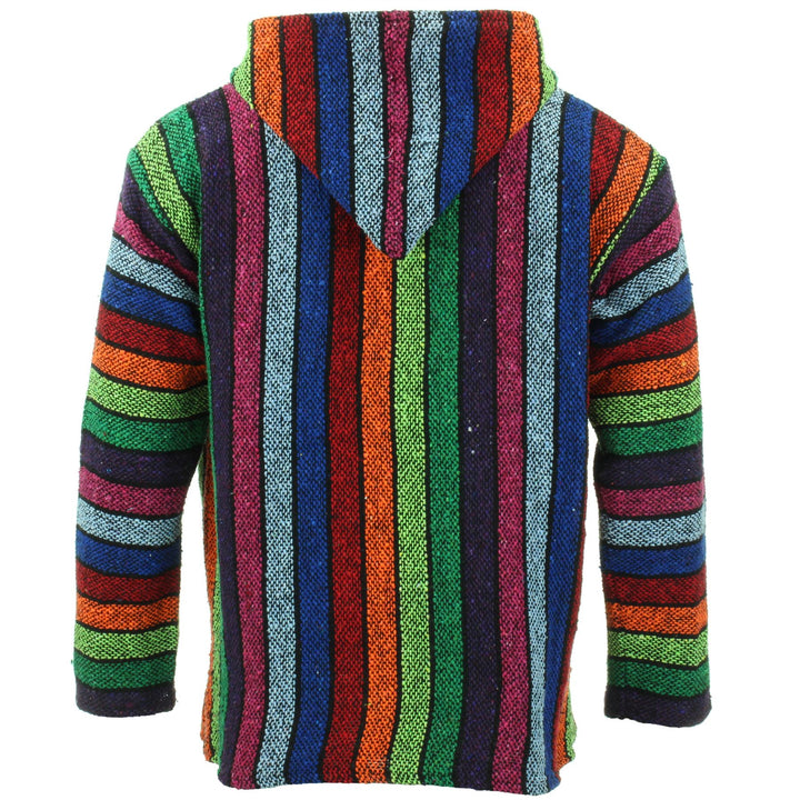 Recycled Mexican Baja Jerga Hoody - Rainbow