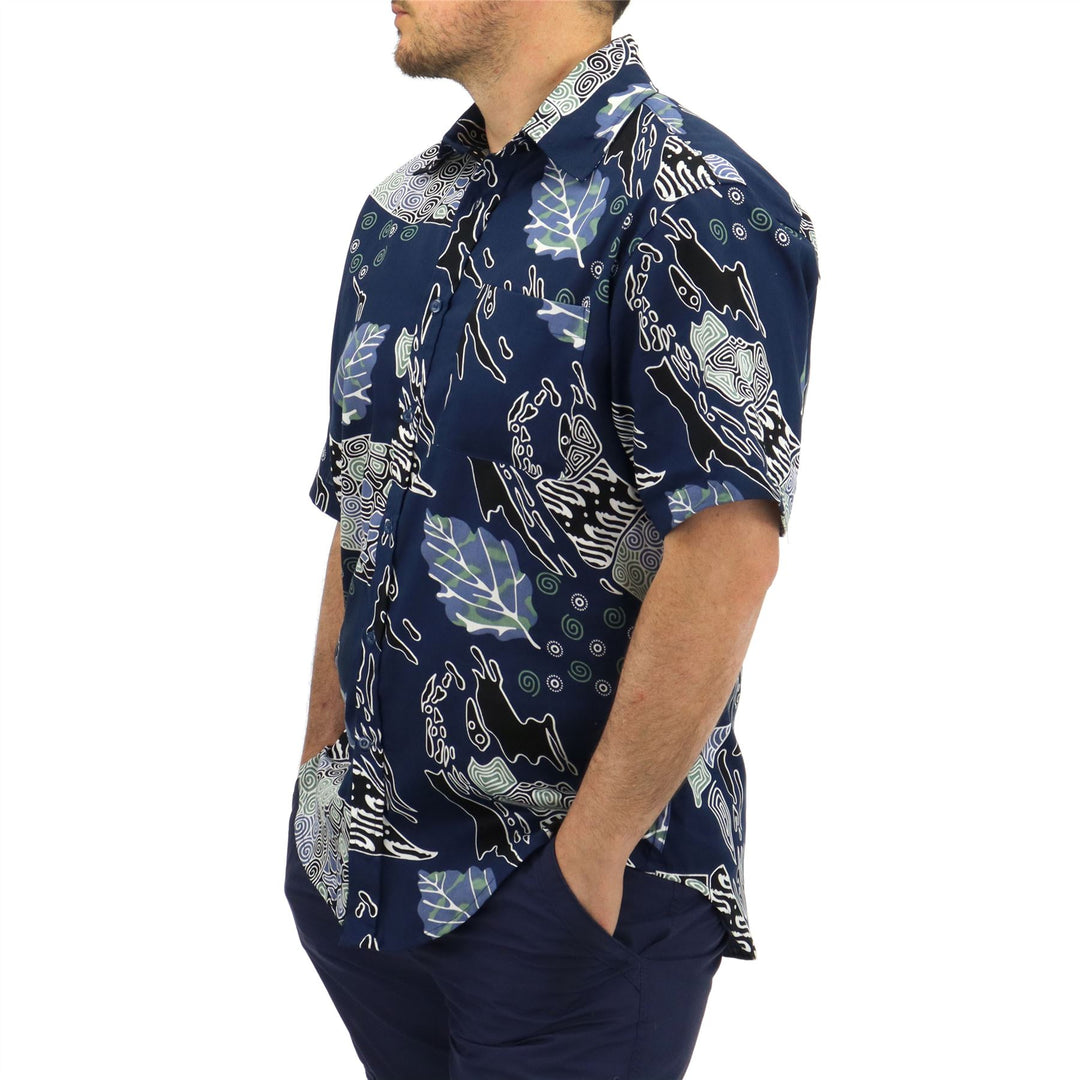 Regular Fit Short Sleeve Shirt - Blue Folk