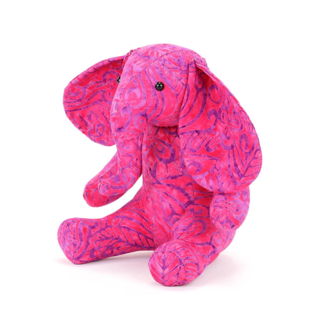 Batik Cotton Friendship Elephant - Pink Tribal