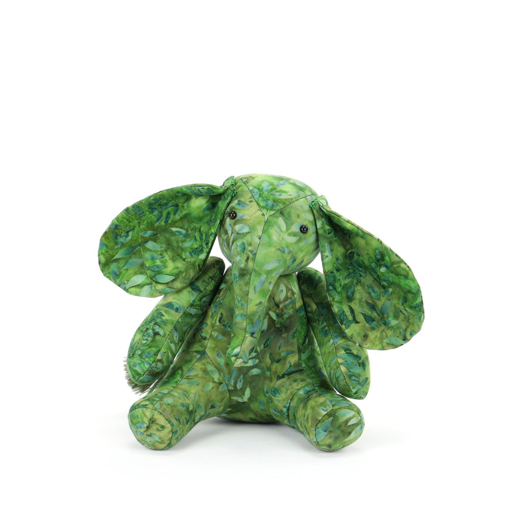 Batik Cotton Friendship Elephant - Forest Green