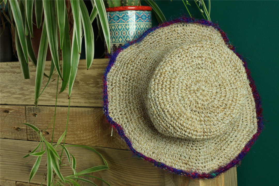 Hemp & Cotton Sun Hat - Multi Edge