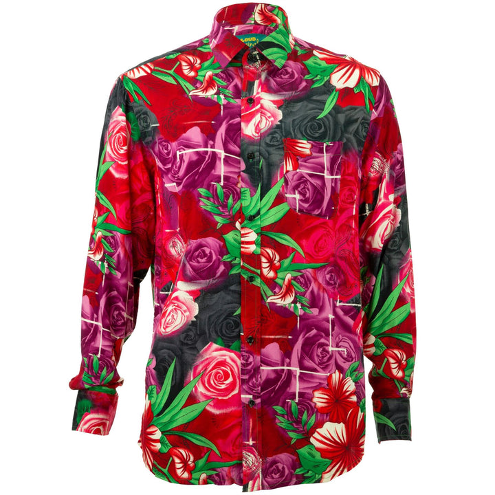 Regular Fit Long Sleeve Shirt - Roses