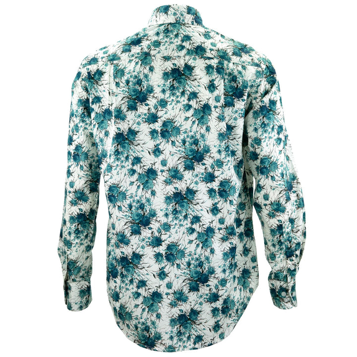 Regular Fit Long Sleeve Shirt - Mint Roses