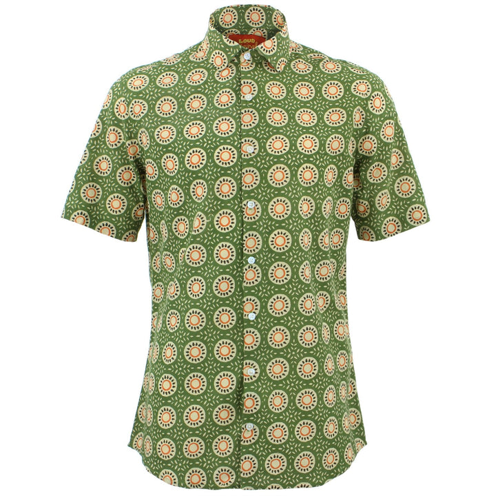 Tailored Fit Short Sleeve Shirt - Sun Tile