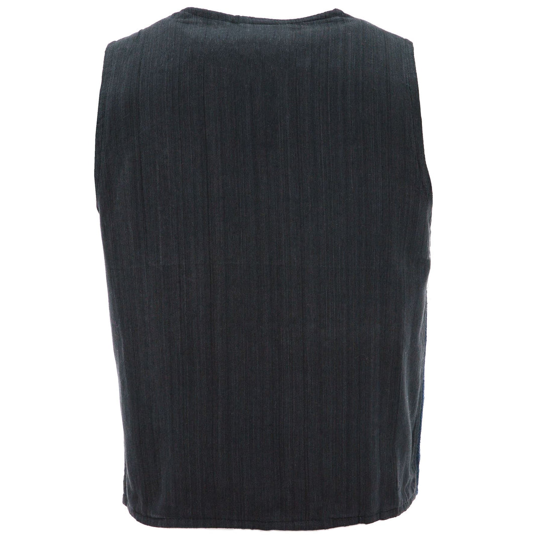 Brushed Cotton Waistcoat - Black White