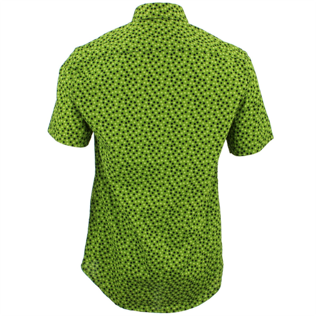 Tailored Fit Short Sleeve Shirt - Dotty Green