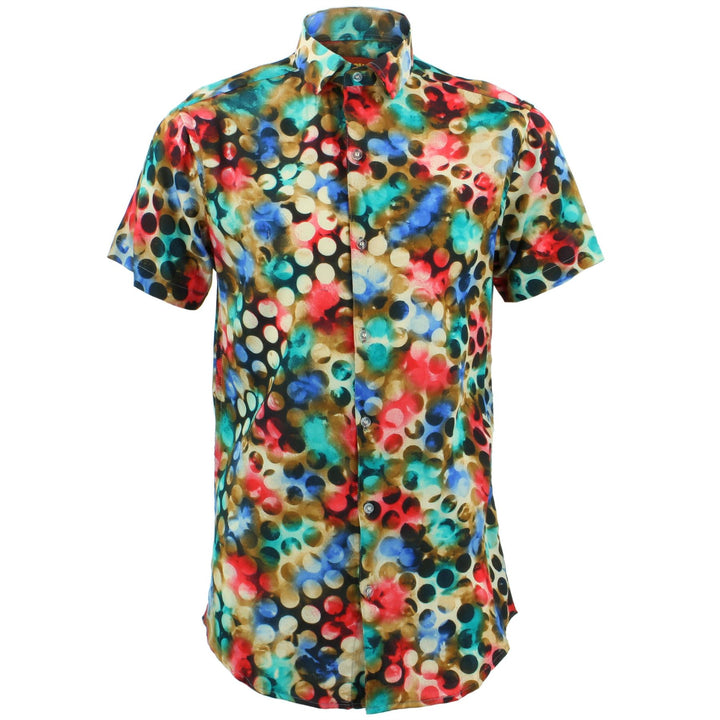 Tailored Fit Short Sleeve Shirt - Nebula Dots