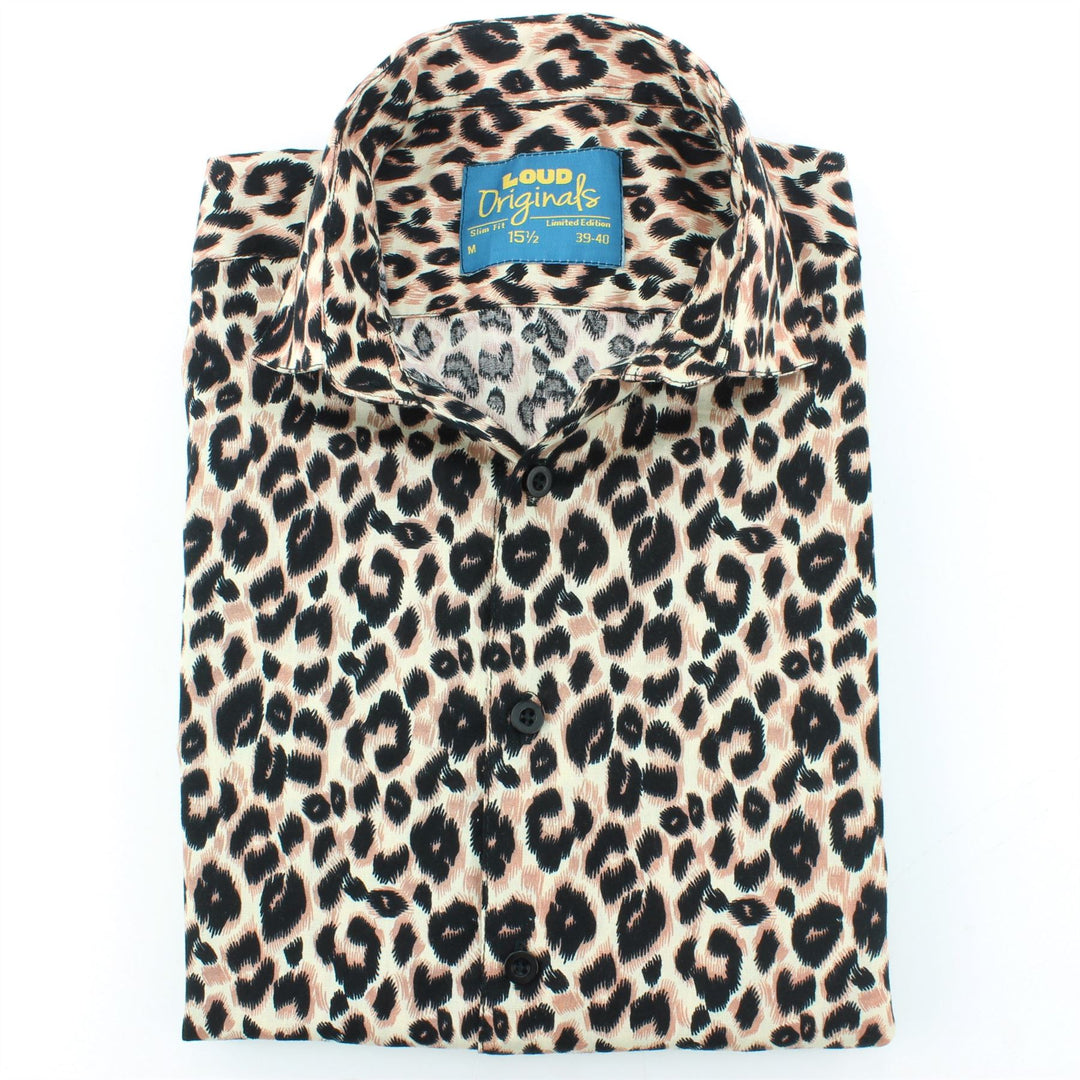 Slim Fit Short Sleeve Shirt - Leopard