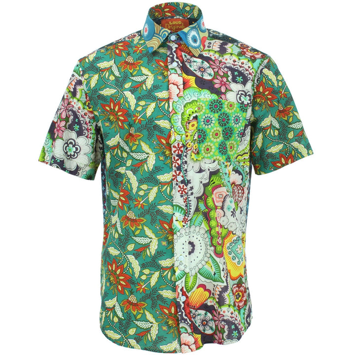 Regular Fit Short Sleeve Shirt - Random Mixed Panel