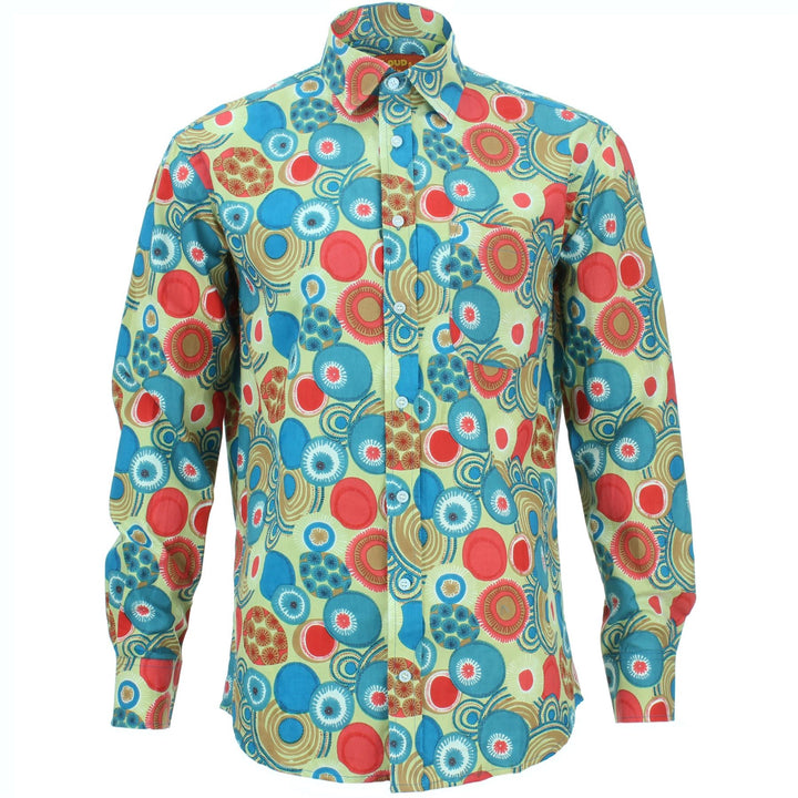 Regular Fit Long Sleeve Shirt - Swirls & Spheres