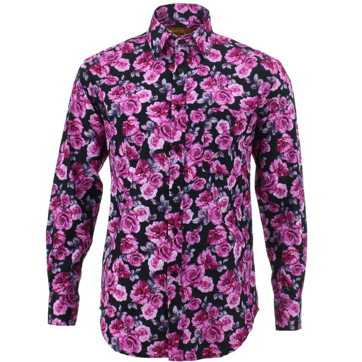 Regular Fit Long Sleeve Shirt - Roses