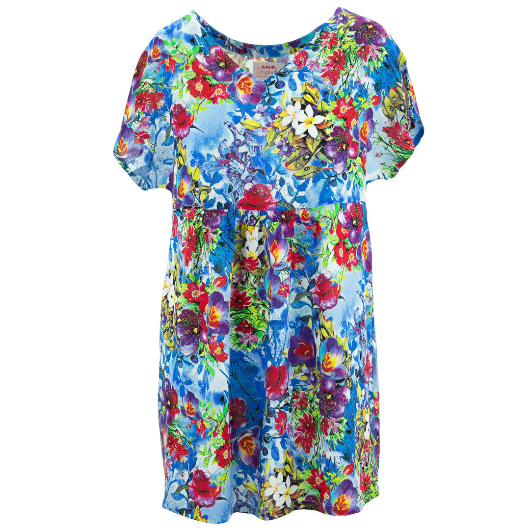 Lolo Short Shift Dress - Brilliant Blooms