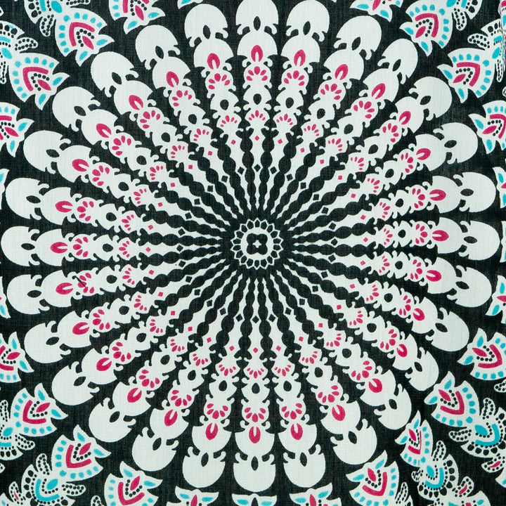 Regular Fit Short Sleeve Shirt - Mandala - Black White