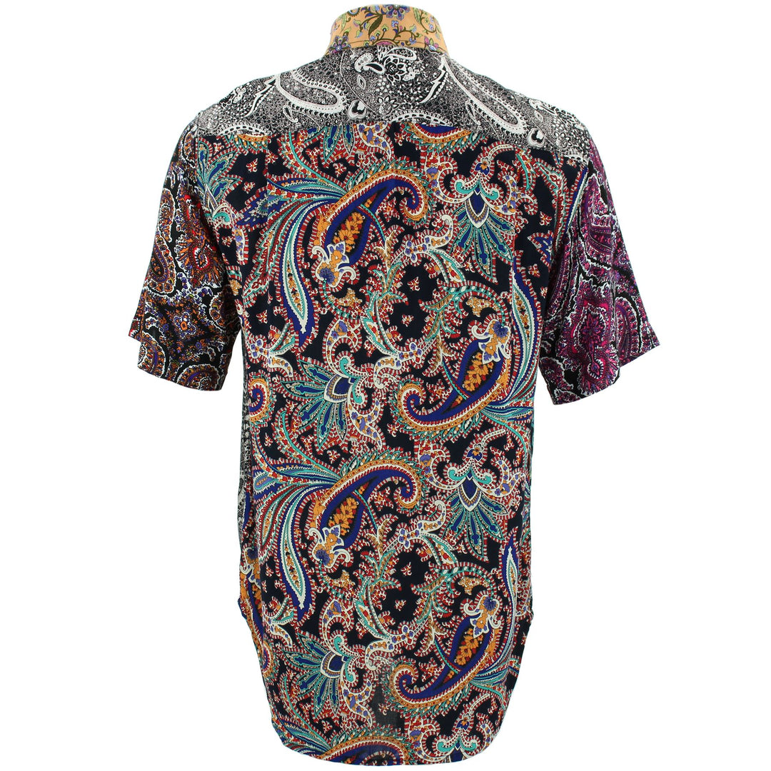 Regular Fit Short Sleeve Shirt - Random Mixed Panel - Paisley