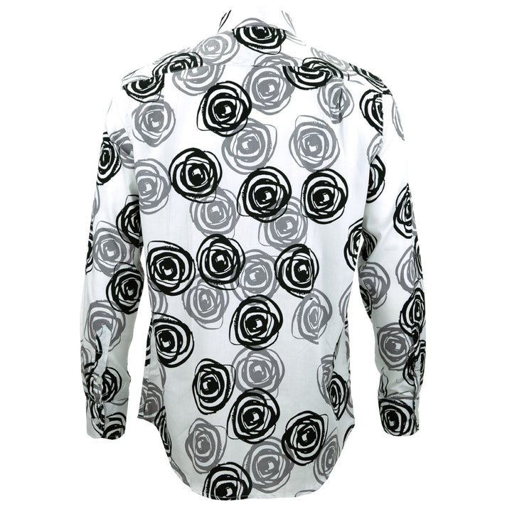 Regular Fit Long Sleeve Shirt - Mono Roses