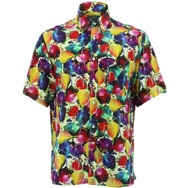 Regular Fit Short Sleeve Shirt - Tulips