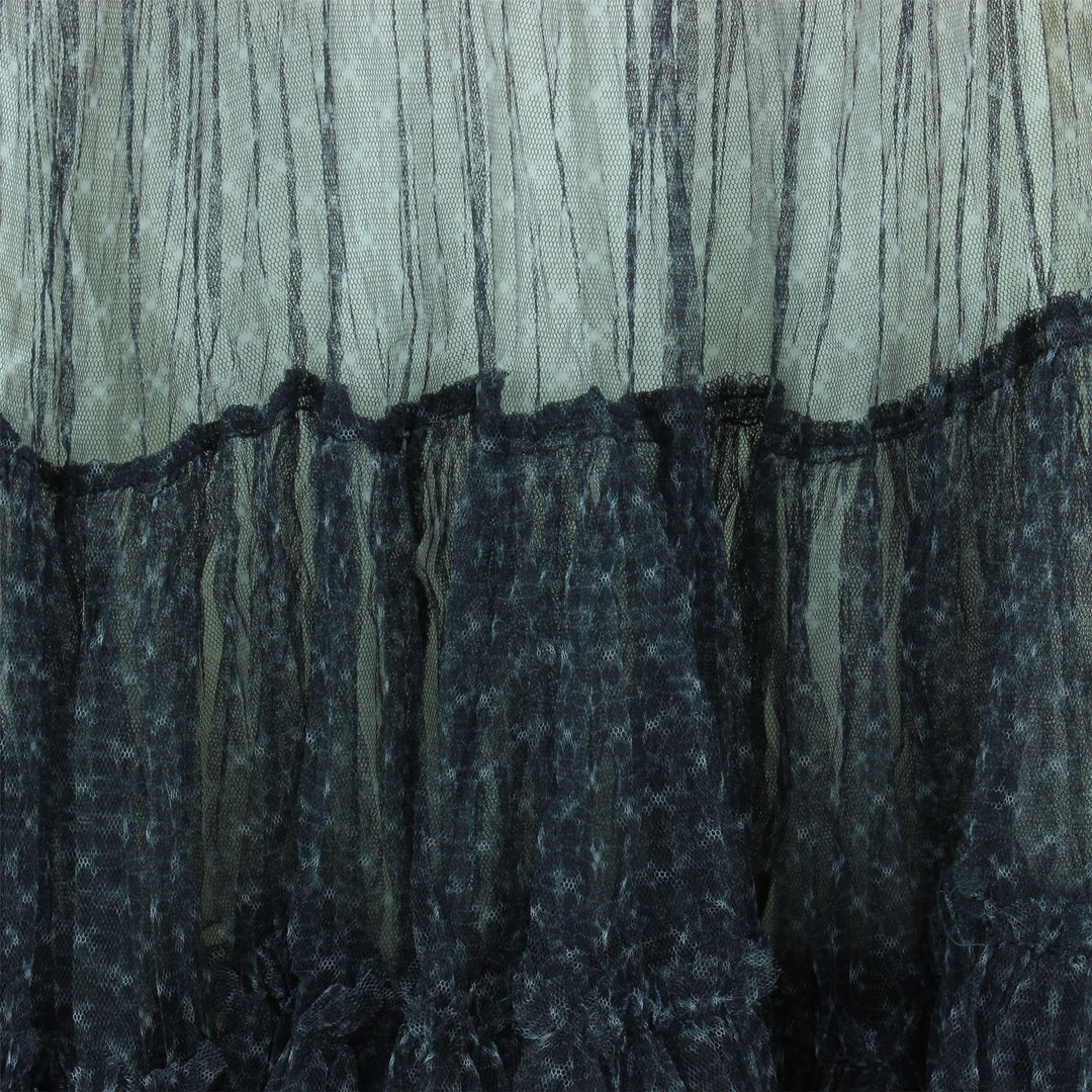 Sheer Mesh Overlay Skirt - Midnight Blue