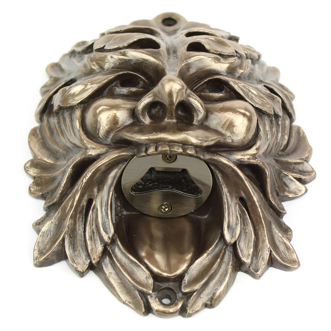 Wall Mounted Character Bottle Opener - Green Man (Bronze)