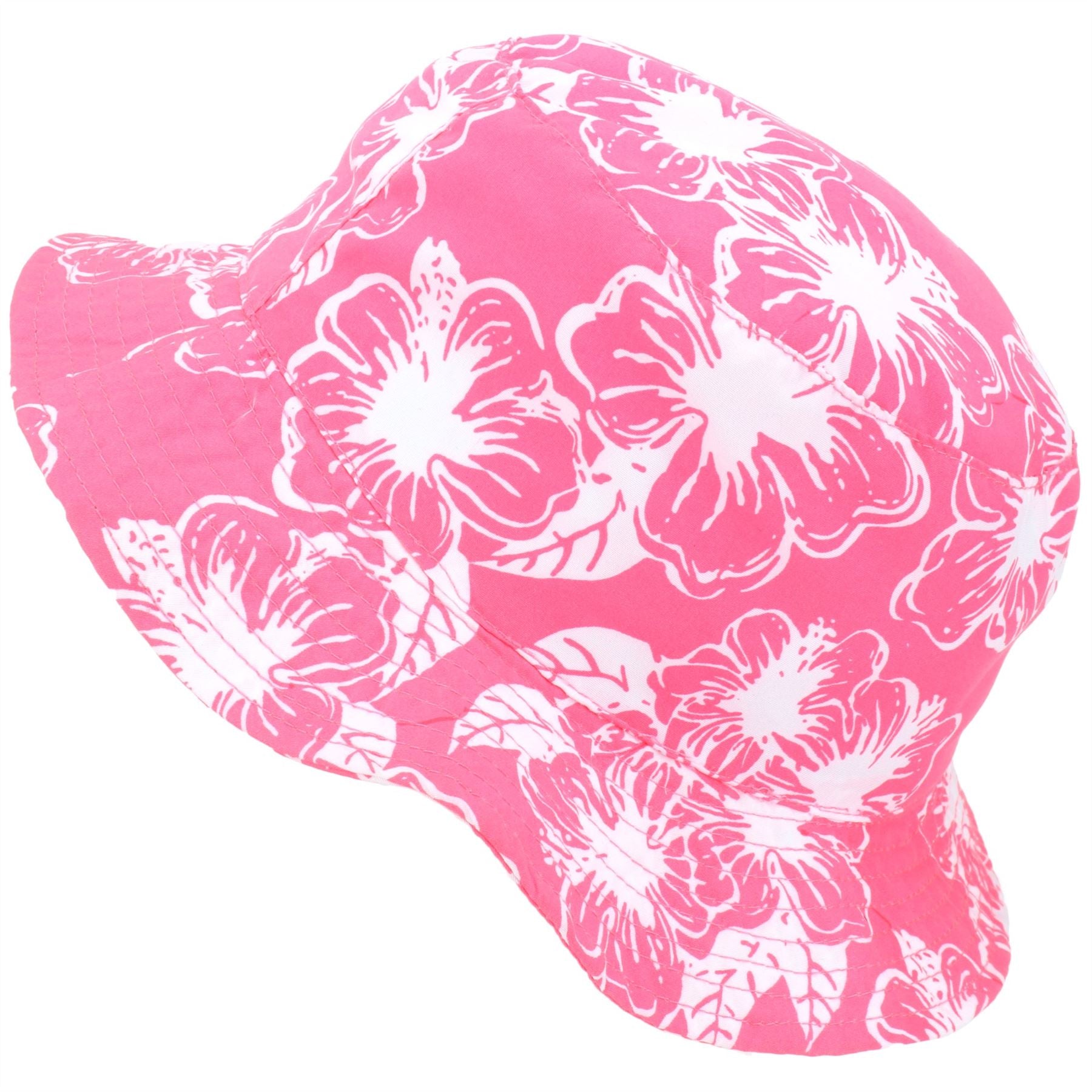 Children s Hibiscus Flower Bucket Hat Pink