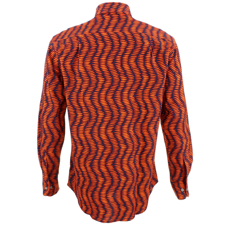 Regular Fit Long Sleeve Shirt - Orange Ellipses