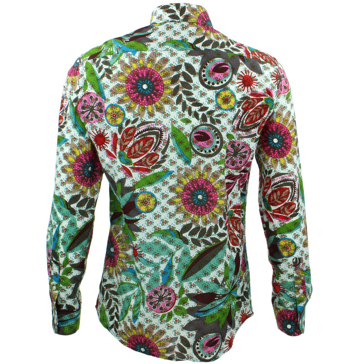 Tailored Fit Long Sleeve Shirt - Transparent Floral