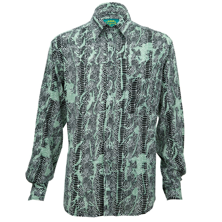 Regular Fit Long Sleeve Shirt - Snakeskin