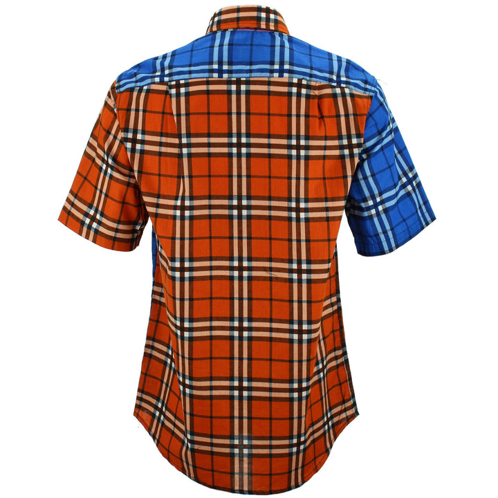 Regular Fit Short Sleeve Shirt - Random Mixed Panel - Tartan