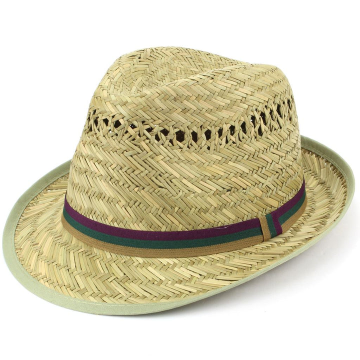 Straw Trilby Fedora Hat