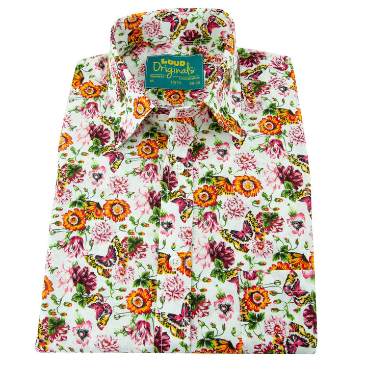 Regular Fit Short Sleeve Shirt - Butterfly Meadow