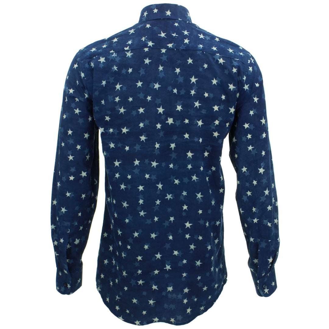 Slim Fit Long Sleeve Shirt - Block Print - Stars