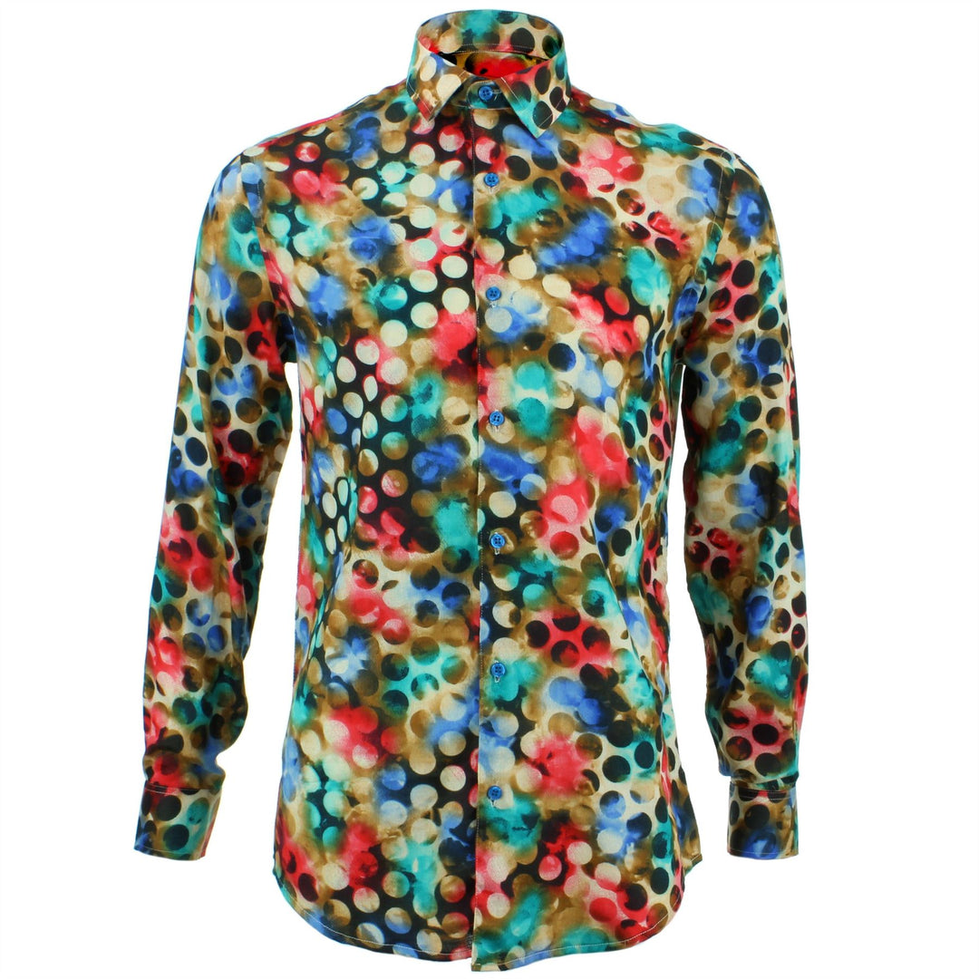 Tailored Fit Long Sleeve Shirt - Nebula Dots