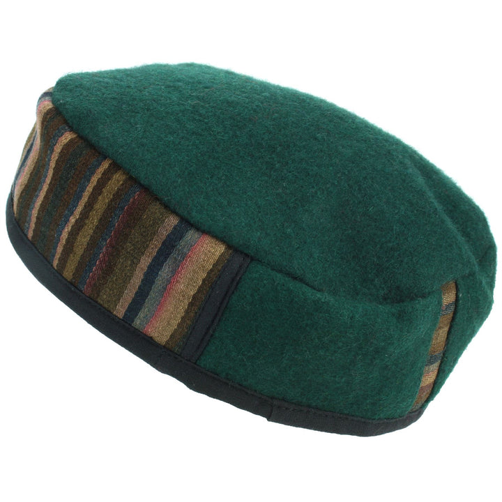 Nepalese Wool Smoking Hat - Green