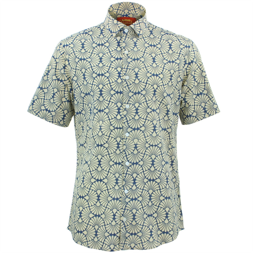 Tailored Fit Short Sleeve Shirt - Shell Fan