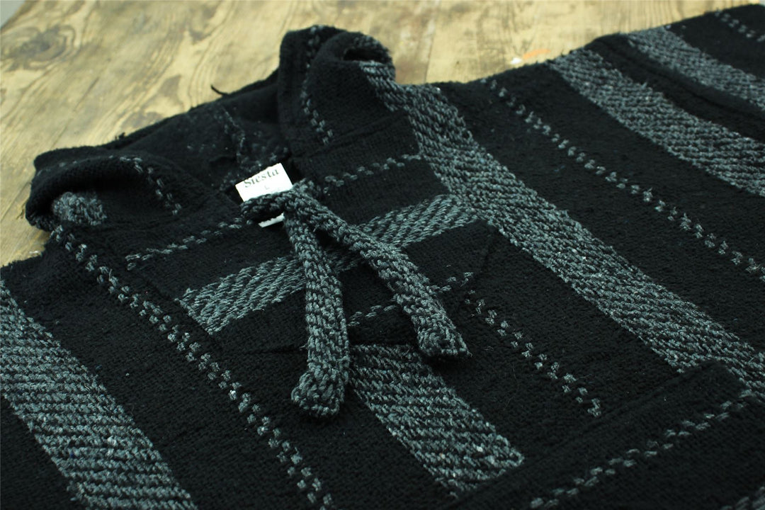 Mexican Baja Jerga Hoody - Dark Stripe