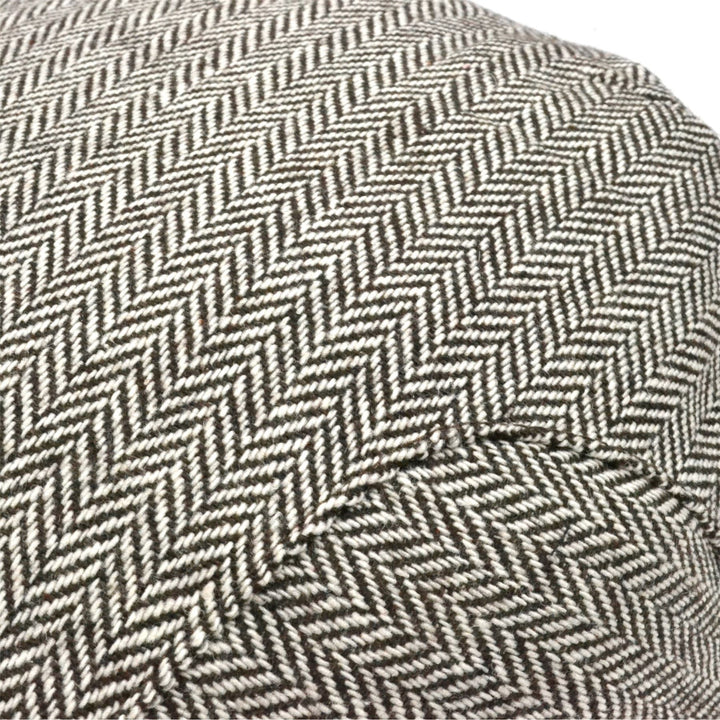 Classic Herringbone country flat cap - Brown & beige