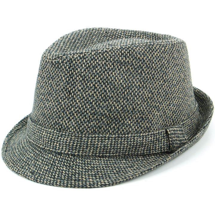 Mixed Grey Waffle Trilby Hat