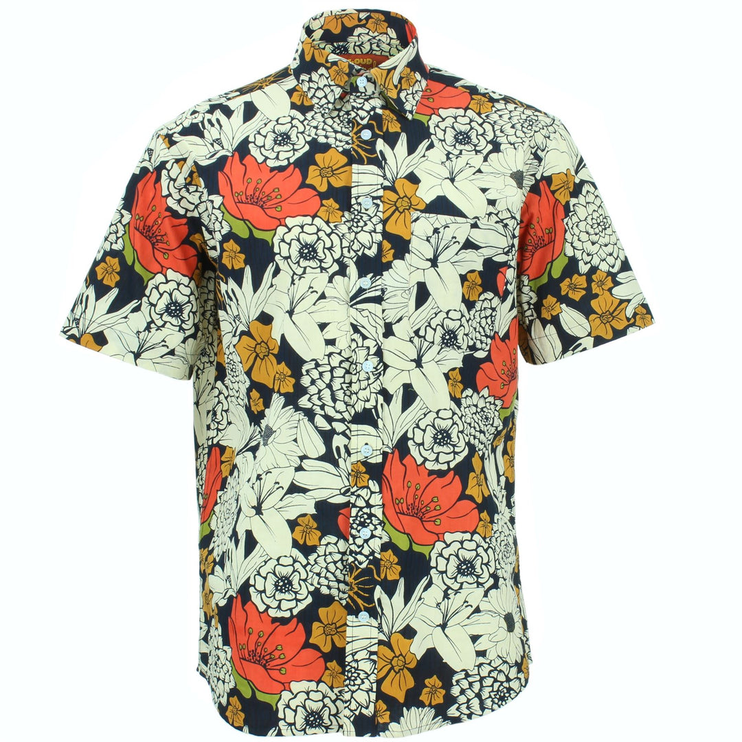 Regular Fit Short Sleeve Shirt - Japanese Floral