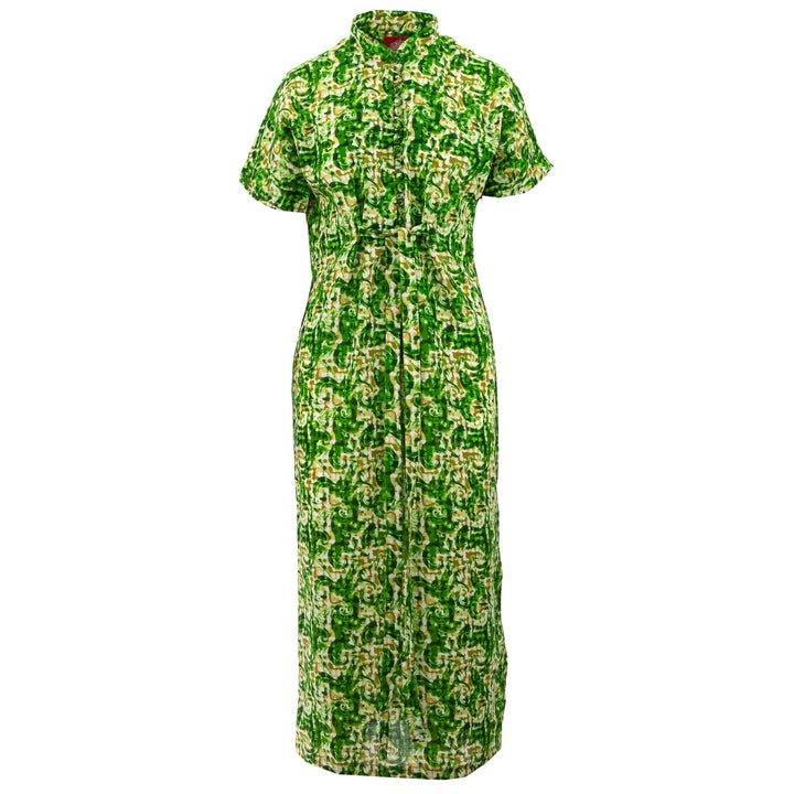 Mandarin Maxi Dress - Soft Moss